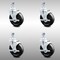Service Caster 5 Inch SS Hard Rubber Wheel Swivel 1/2 Inch Threaded Stem Caster Set Brake SCC SCC-SSTS20S514-HRS-TLB-121315-4 - alternate 1